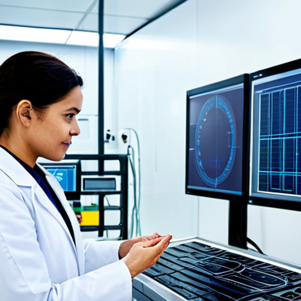 A professional female food scientist and a male technician, both fully clothed in modest, clean lab coats, are collaboratively observing large digital screens displaying real-time data and AI analytics within a futuristic control room of a high-tech dried food processing plant. The environment is sterile and brightly lit, with advanced machinery visible in the background, emphasizing precision and automation. Professional photography, high resolution, perfect anatomy, correct proportions, natural pose, well-formed hands, proper finger count, natural body proportions, safe for work, appropriate content, appropriate attire, professional dress, family-friendly.